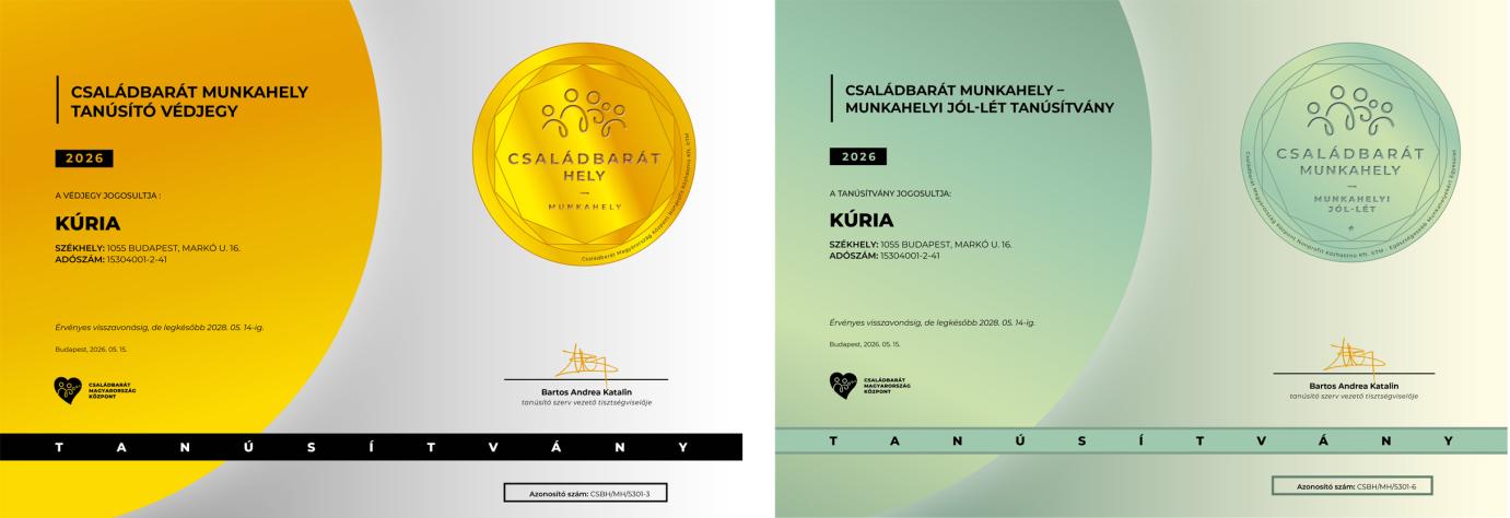 Családbarát munkahely tanúsító védjegy