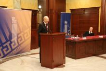 Prof. Dr. Koen Lenaerts expresses his gratitude for the award Prof. Dr. Koen Lenaerts expresses his gratitude for the award