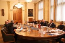 The meeting took place in the Mailáth Room of the Curia The meeting took place in the Mailáth Room of the Curia