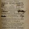 Szegedi János művének 1734-es kiadása, melynek címe: A magyar általános jogban szereplő címek, fejezetek, cikkelyek címgyűjteménye