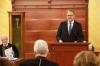 President Prof. Dr. Andreas Kormacher is delivering his acceptance speech at the Full Bench of the Curia